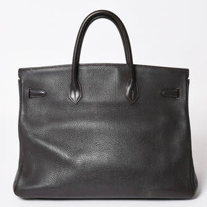 HERMES Birkin 40 Chocolate Togo Leather 40cm Handbag◻F stamp, silver hardware, handbag, pre-owned, item number 4a004165
