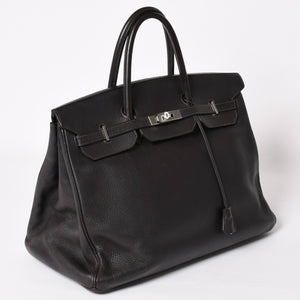 HERMES Birkin 40 Chocolate Togo Leather 40cm Handbag◻F stamp, silver hardware, handbag, pre-owned, item number 4a004165