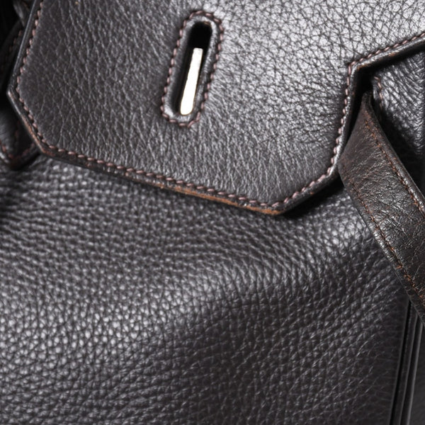 HERMES Birkin 40 Chocolate Togo Leather 40cm Handbag◻F stamp, silver hardware, handbag, pre-owned, item number 4a004165
