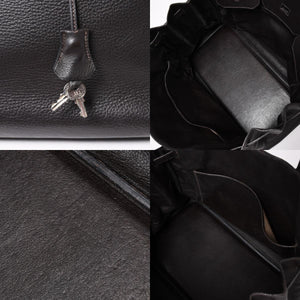 HERMES Birkin 40 Chocolate Togo Leather 40cm Handbag◻F stamp, silver hardware, handbag, pre-owned, item number 4a004165