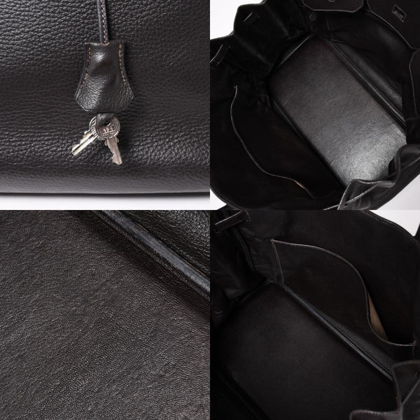 HERMES Birkin 40 Chocolate Togo Leather 40cm Handbag◻F stamp, silver hardware, handbag, pre-owned, item number 4a004165