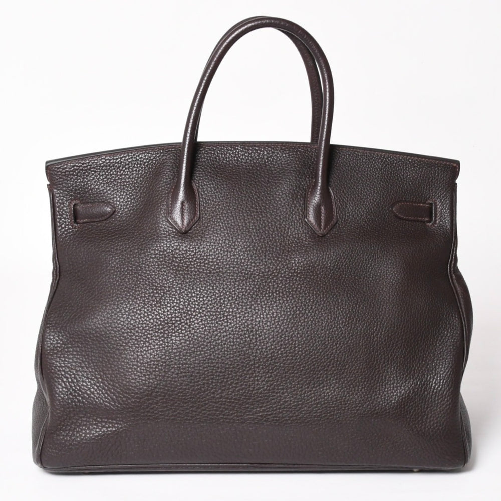 HERMES エルメス バーキン40 ショコラ トリヨンクレマンス 40cm ハンドバッグ◻︎G刻印 シルバー金具 ハンドバッグ 中古 4a004164