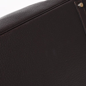 HERMES Birkin 40 Chocolate Taurillon Clemence Leather 40cm Handbag◻G stamp, silver hardware, handbag, pre-owned, item number 4a004164
