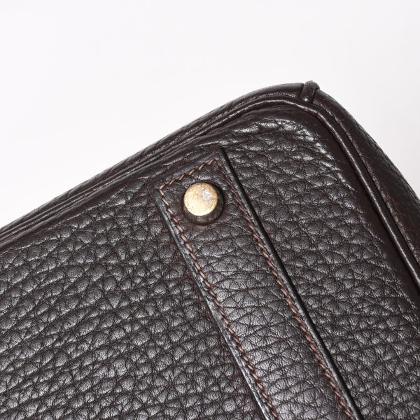 HERMES Birkin 40 Chocolate Taurillon Clemence Leather 40cm Handbag◻G stamp, silver hardware, handbag, pre-owned, item number 4a004164
