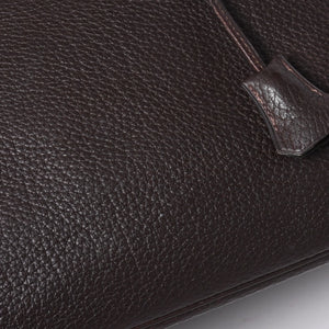 HERMES Birkin 40 Chocolate Taurillon Clemence Leather 40cm Handbag◻G stamp, silver hardware, handbag, pre-owned, item number 4a004164