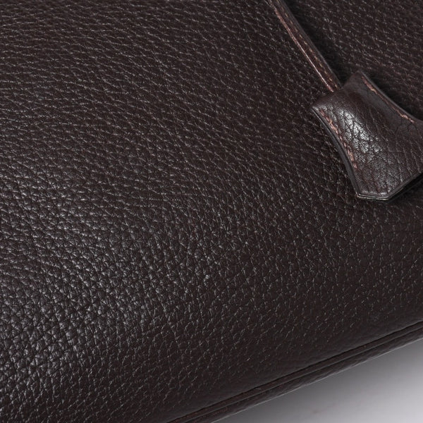 HERMES Birkin 40 Chocolate Taurillon Clemence Leather 40cm Handbag◻G stamp, silver hardware, handbag, pre-owned, item number 4a004164