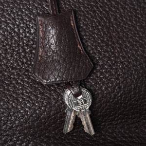 HERMES Birkin 40 Chocolate Taurillon Clemence Leather 40cm Handbag◻G stamp, silver hardware, handbag, pre-owned, item number 4a004164