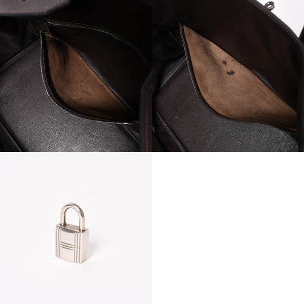 HERMES Birkin 40 Chocolate Taurillon Clemence Leather 40cm Handbag◻G stamp, silver hardware, handbag, pre-owned, item number 4a004164