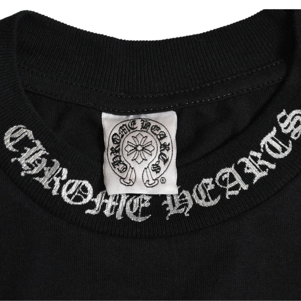 極美品 CHROME HEARTS クロムハーツ ダガーポケットTシャツ Black ブラック Silver シルバー サイズS 中古 4a003991