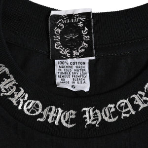 極美品 CHROME HEARTS クロムハーツ ダガーポケットTシャツ Black ブラック Silver シルバー サイズS 中古 4a003991