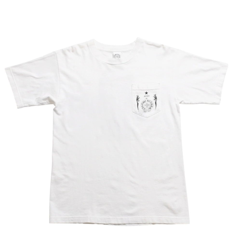 極美品 CHROME HEARTS クロムハーツ Joe Foti ジョー・フォティ FOTIプリント スカル ホワイト サイズM 4a003869