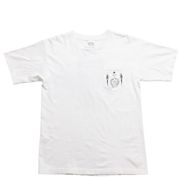 極美品 CHROME HEARTS クロムハーツ Joe Foti ジョー・フォティ FOTIプリント スカル ホワイト サイズM 4a003869