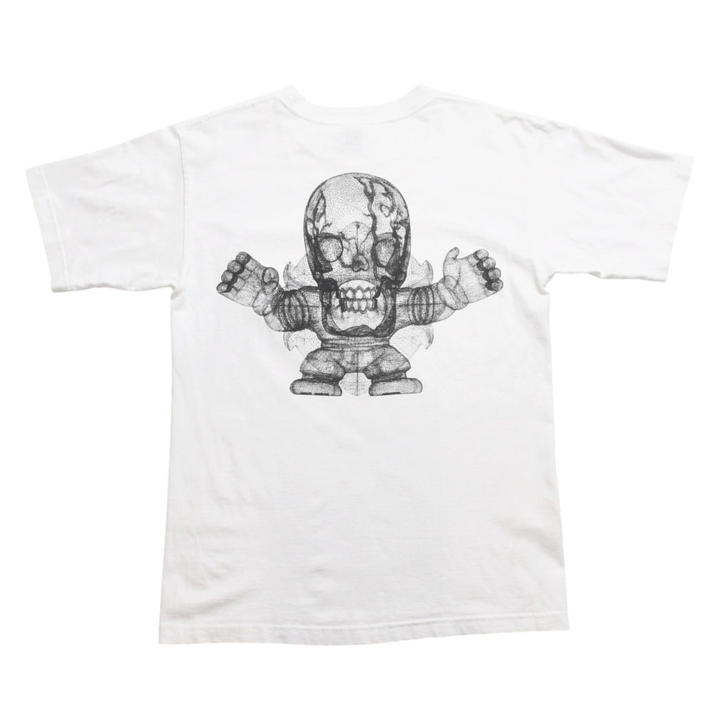 極美品 CHROME HEARTS クロムハーツ Joe Foti ジョー・フォティ FOTIプリント スカル ホワイト サイズM 4a003869
