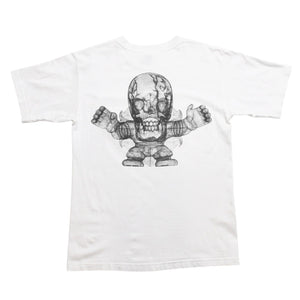 極美品 CHROME HEARTS クロムハーツ Joe Foti ジョー・フォティ FOTIプリント スカル ホワイト サイズM 4a003869