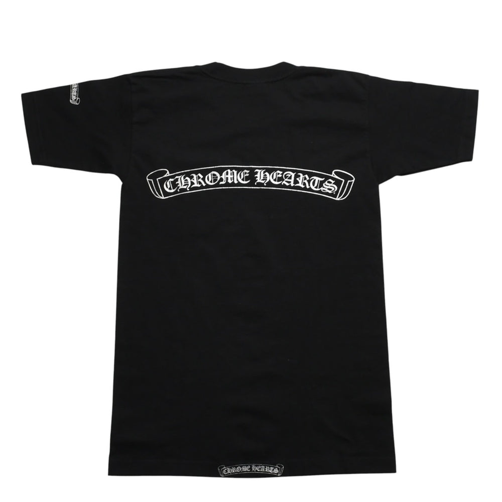 Very good condition CHROME HEARTS Dagger pocket T-shirt Black Black Silver Size S Used 4a003991