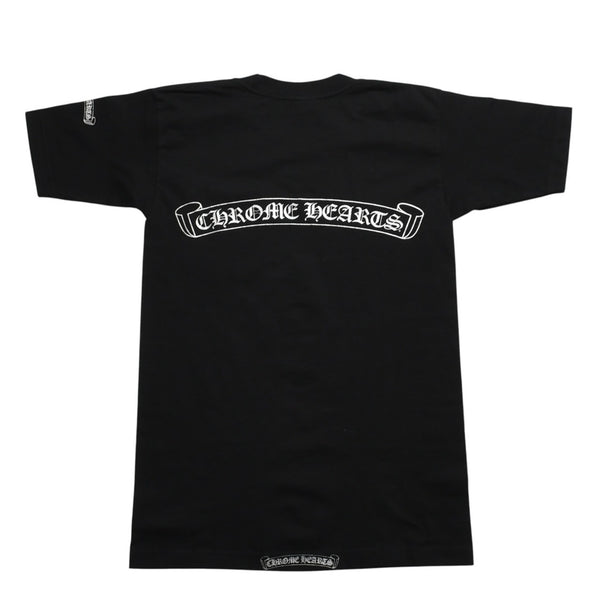 極美品 CHROME HEARTS クロムハーツ ダガーポケットTシャツ Black ブラック Silver シルバー サイズS 中古 4a003991