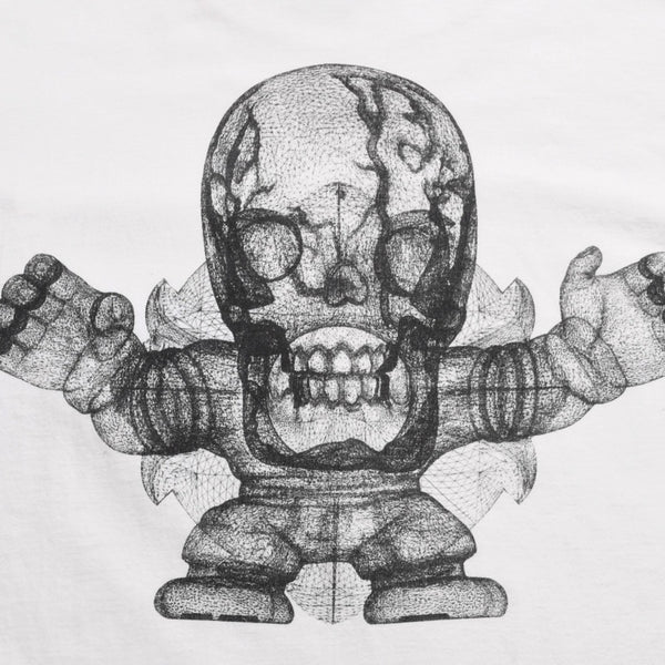 極美品 CHROME HEARTS クロムハーツ Joe Foti ジョー・フォティ FOTIプリント スカル ホワイト サイズM 4a003869