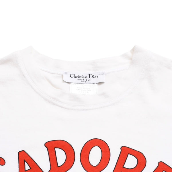 極美品 Christian Dior クリスチャンディオール J'ADORE DIOR ジャドール 半袖Tシャツ 2A12155028 サイズ38 ガリアーノ期 中古 4a004000