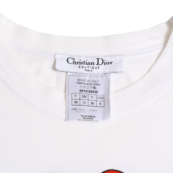 極美品 Christian Dior クリスチャンディオール J'ADORE DIOR ジャドール 半袖Tシャツ 2A12155028 サイズ38 ガリアーノ期 中古 4a004000