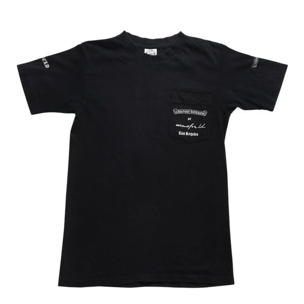 CHROME HEARTS クロムハーツ Max Field マックスフィールド Tシャツ ブラック ホワイト 大判ダガープリント 美品 中古 4a003861