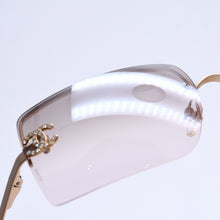 画像をギャラリービューアに読み込む, 極美品 CHANEL シャネル サングラス Sunglasses 4092-B 62◻︎15 120 ゴールド ブラウン ココマーク ラインストーン 中古 4a003992