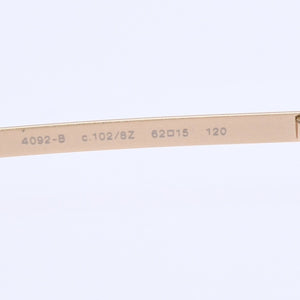 極美品 CHANEL シャネル サングラス Sunglasses 4092-B 62◻︎15 120 ゴールド ブラウン ココマーク ラインストーン 中古 4a003992
