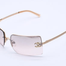 画像をギャラリービューアに読み込む, 極美品 CHANEL シャネル サングラス Sunglasses 4092-B 62◻︎15 120 ゴールド ブラウン ココマーク ラインストーン 中古 4a003992