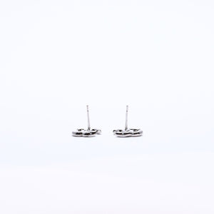 極美品 CHANEL シャネル ココマーク ピアス 重量約2.09g B18P刻印 メタル ラインストーン シルバー ブラック クリア 両耳用 中古 4a003142