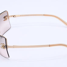 画像をギャラリービューアに読み込む, 極美品 CHANEL シャネル サングラス Sunglasses 4092-B 62◻︎15 120 ゴールド ブラウン ココマーク ラインストーン 中古 4a003992