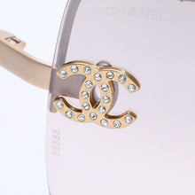 画像をギャラリービューアに読み込む, 極美品 CHANEL シャネル サングラス Sunglasses 4092-B 62◻︎15 120 ゴールド ブラウン ココマーク ラインストーン 中古 4a003992