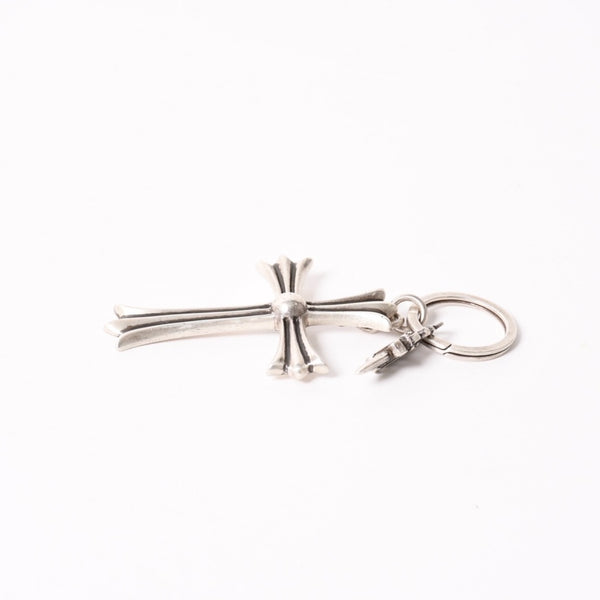 極美品 CHROME HEARTS クロムハーツ CH CRS LG & No5 DGGR ラージクロス ダガー キーリング 重量約50.5g 中古 4a004092