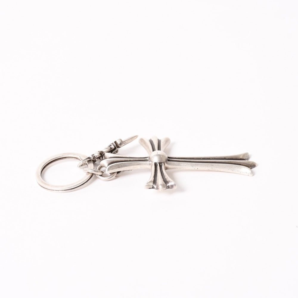 極美品 CHROME HEARTS クロムハーツ CH CRS LG & No5 DGGR ラージクロス ダガー キーリング 重量約50.5g 中古 4a004092
