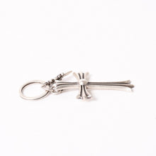 画像をギャラリービューアに読み込む, 極美品 CHROME HEARTS クロムハーツ CH CRS LG &amp; No5 DGGR ラージクロス ダガー キーリング 重量約50.5g 中古 4a004092