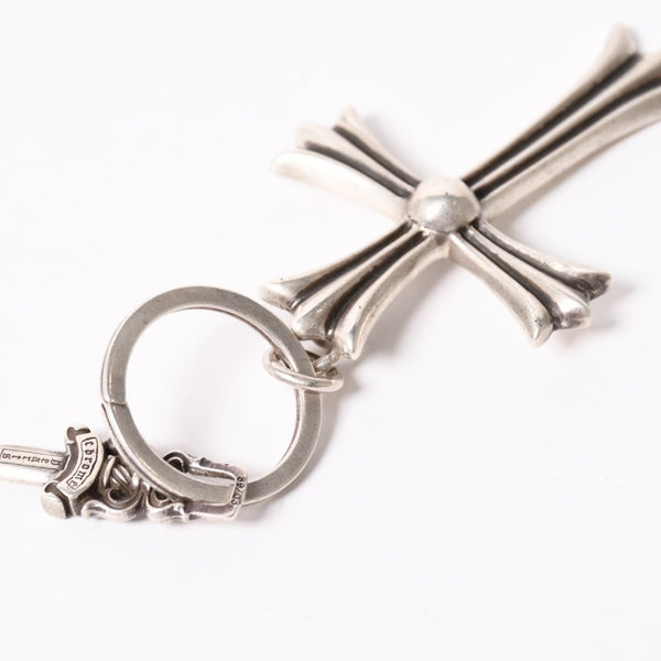 極美品 CHROME HEARTS クロムハーツ CH CRS LG & No5 DGGR ラージクロス ダガー キーリング 重量約50.5g 中古 4a004092