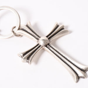 極美品 CHROME HEARTS クロムハーツ CH CRS LG & No5 DGGR ラージクロス ダガー キーリング 重量約50.5g 中古 4a004092