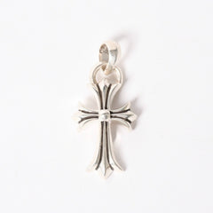 極美品 CHROME HEARTS クロムハーツ CH CRS SML W/BALE スモールCHクロス Wベイルペンダントトップ チャーム 重量約24.4g 中古 4a004091
