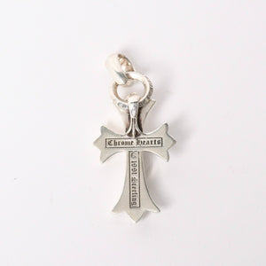極美品 CHROME HEARTS クロムハーツ CH CRS SML W/BALE スモールCHクロス Wベイルペンダントトップ チャーム 重量約24.4g 中古 4a004091