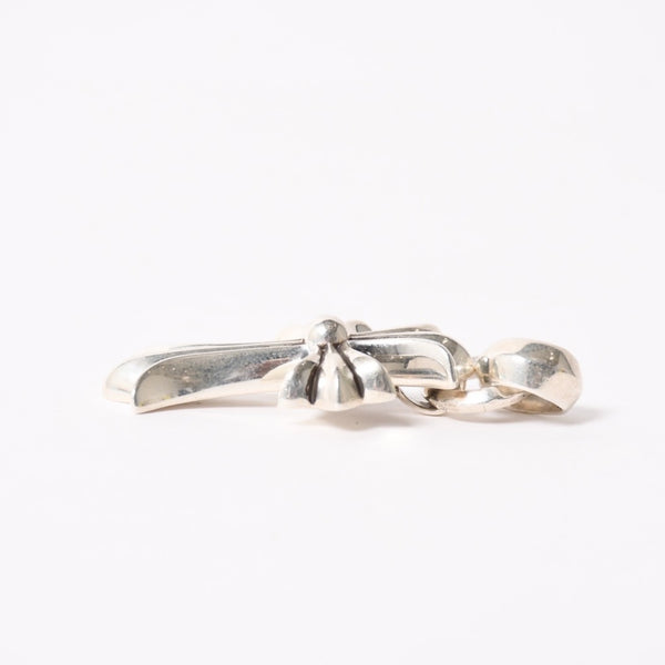 極美品 CHROME HEARTS クロムハーツ CH CRS SML W/BALE スモールCHクロス Wベイルペンダントトップ チャーム 重量約24.4g 中古 4a004091