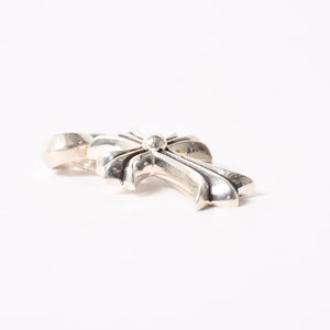 極美品 CHROME HEARTS クロムハーツ CH CRS SML W/BALE スモールCHクロス Wベイルペンダントトップ チャーム 重量約24.4g 中古 4a004091