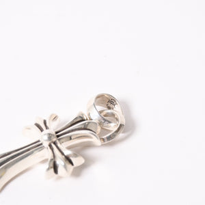 極美品 CHROME HEARTS クロムハーツ CH CRS SML W/BALE スモールCHクロス Wベイルペンダントトップ チャーム 重量約24.4g 中古 4a004091