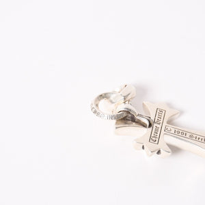 極美品 CHROME HEARTS クロムハーツ CH CRS SML W/BALE スモールCHクロス Wベイルペンダントトップ チャーム 重量約24.4g 中古 4a004091