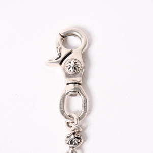 極美品 CHROME HEARTS クロムハーツ クロスボール ショート ウォレットチェーン 1クリップ 14ボール 132.8g シルバー925 中古 4a004094