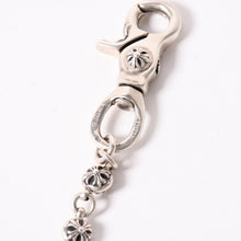 画像をギャラリービューアに読み込む, 極美品 CHROME HEARTS クロムハーツ クロスボール ショート ウォレットチェーン 1クリップ 14ボール 132.8g シルバー925 中古 4a004094