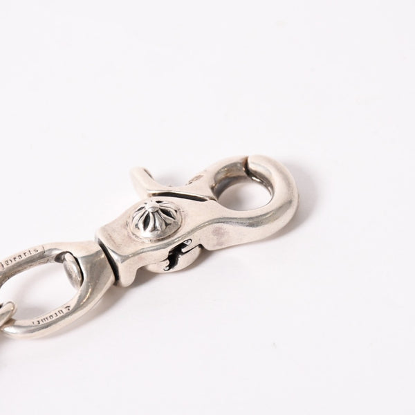 極美品 CHROME HEARTS クロムハーツ クロスボール ショート ウォレットチェーン 1クリップ 14ボール 132.8g シルバー925 中古 4a004094