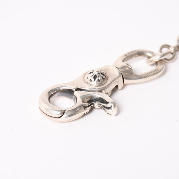 極美品 CHROME HEARTS クロムハーツ クロスボール ショート ウォレットチェーン 1クリップ 14ボール 132.8g シルバー925 中古 4a004094
