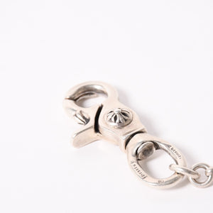 極美品 CHROME HEARTS クロムハーツ クロスボール ショート ウォレットチェーン 1クリップ 14ボール 132.8g シルバー925 中古 4a004094