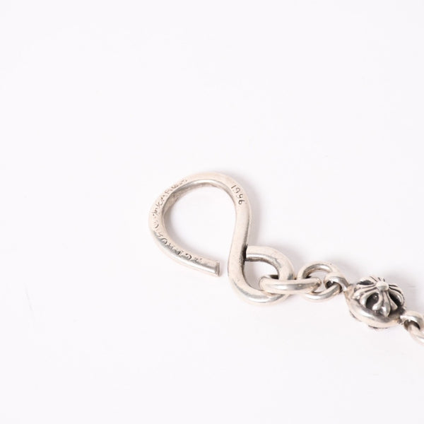 極美品 CHROME HEARTS クロムハーツ クロスボール ショート ウォレットチェーン 1クリップ 14ボール 132.8g シルバー925 中古 4a004094