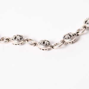 極美品 CHROME HEARTS クロムハーツ クロスボール ショート ウォレットチェーン 1クリップ 14ボール 132.8g シルバー925 中古 4a004094