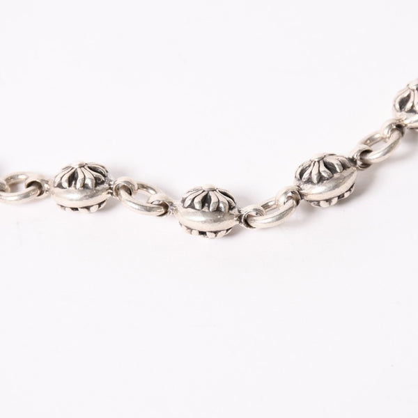 極美品 CHROME HEARTS クロムハーツ クロスボール ショート ウォレットチェーン 1クリップ 14ボール 132.8g シルバー925 中古 4a004094