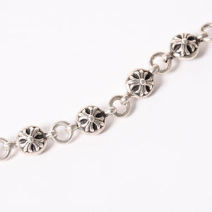 極美品 CHROME HEARTS クロムハーツ クロスボール ショート ウォレットチェーン 1クリップ 14ボール 132.8g シルバー925 中古 4a004094